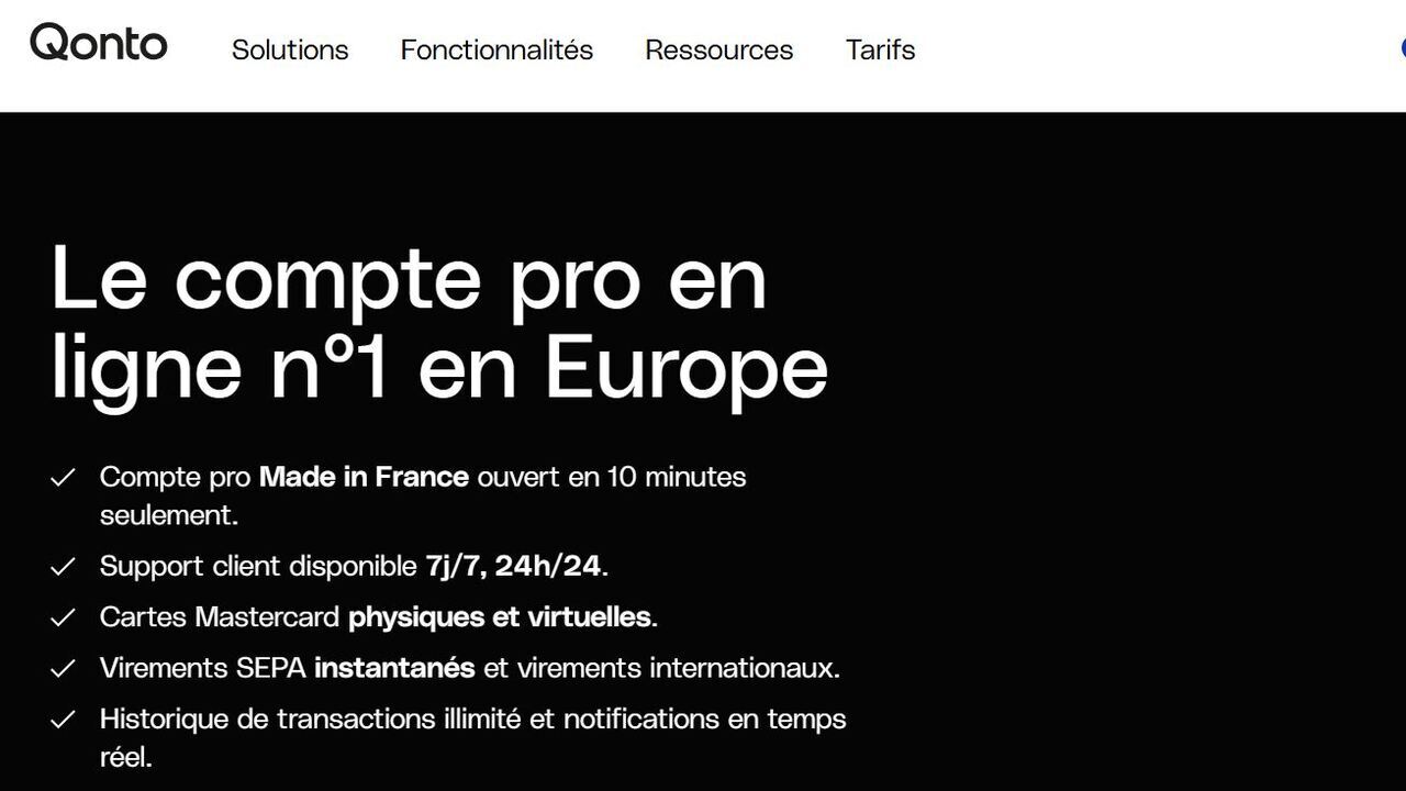 Les avantages du compte pro en ligne Qonto