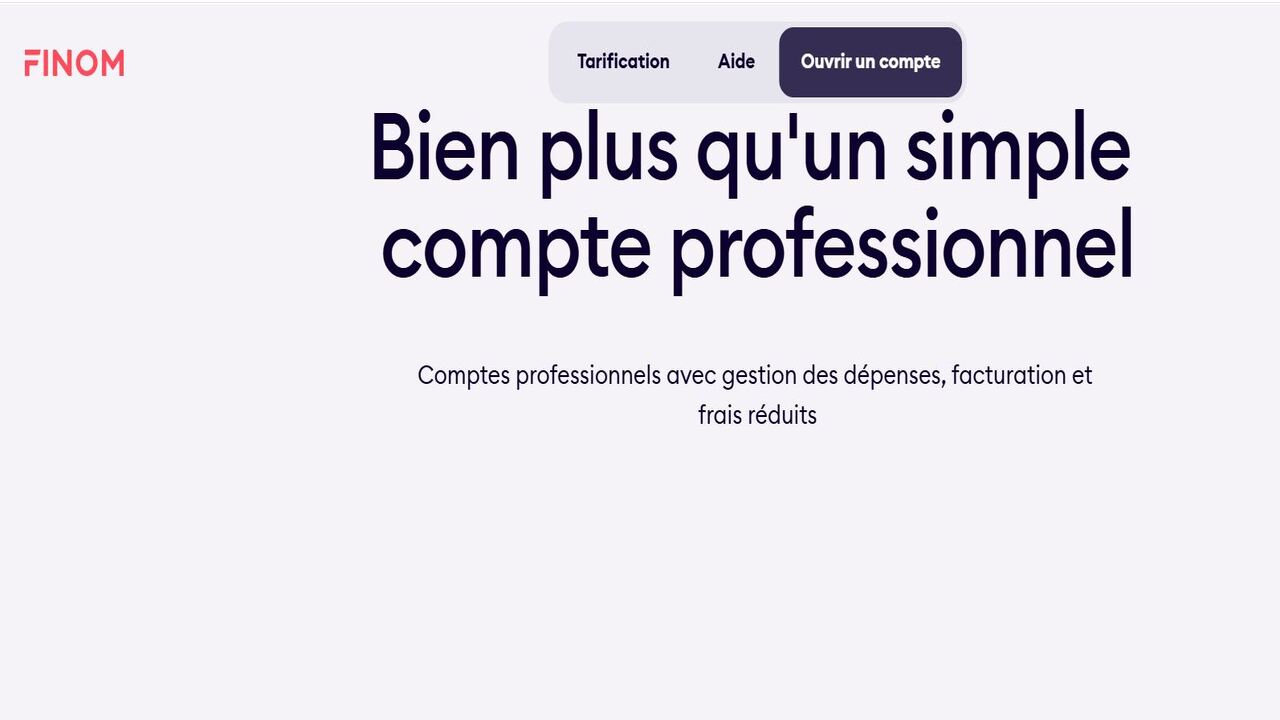 Les avantages du compte pro Finom